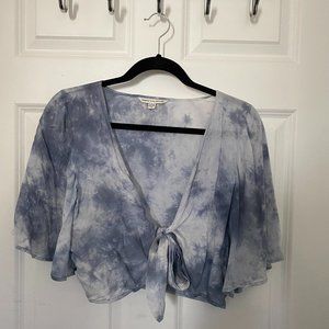 Tie-front tie dye Shirt